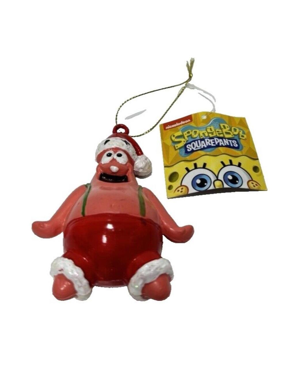 Patrick Square From Spongebob Squarepants Holiday Christmas Ornament Santa New